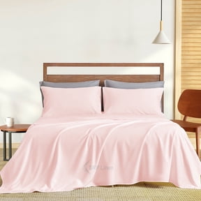 Hotel Brand 1000 Thread Count 6-Piece Extra Deep Pocket Super Soft Sheet Set Fit Upto 22 Inches Deep Pocket, Solid Pattern, 100% Egyptian Cotton @ 'hotellinen' (Twin, Peach )