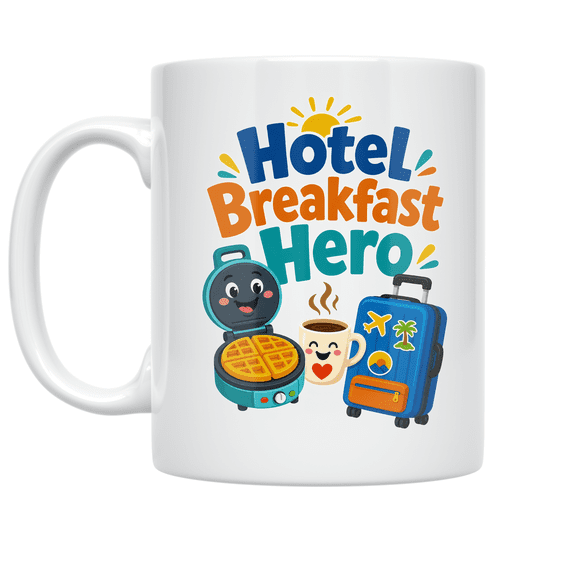 Hotel Breakfast Hero - Family Travel Enthusiast - 11 oz Ceramic Coffee Mug
