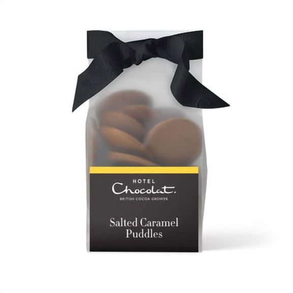 Hotel Chocolat - Salted Caramel Chocolate Puddles 115g, British Import (Pack of 6)