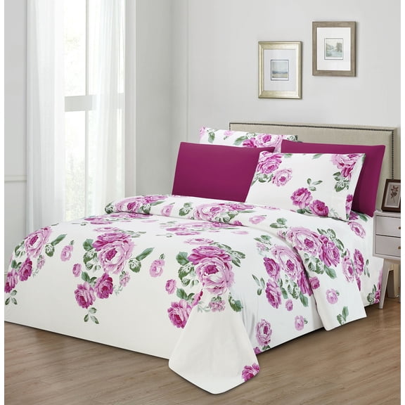 Hotel Club 1800 Super Soft 4-Piece Print Sheet Set (Twin, Hawaii)