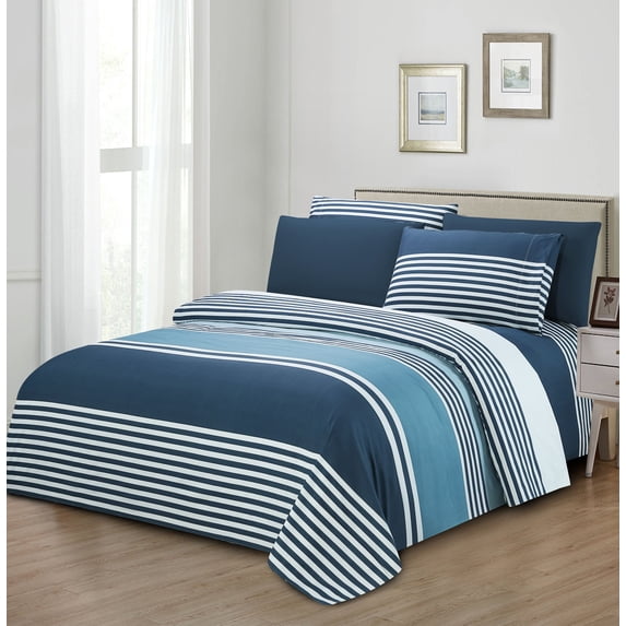 Hotel Club 1800 Super Soft 4-Piece Print Sheet Set (Twin, Oliver)