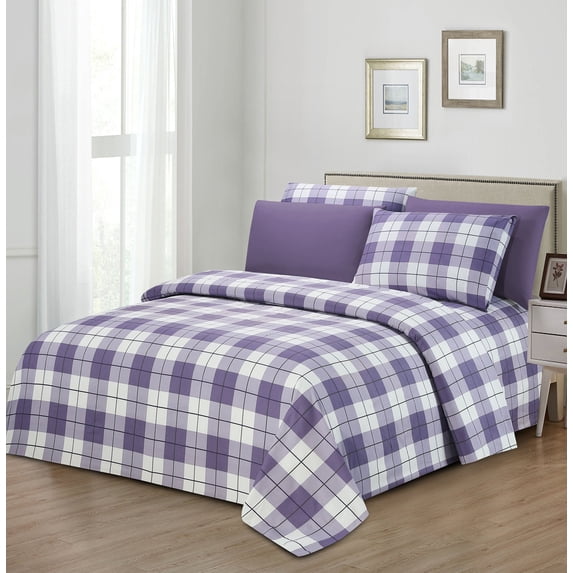 Hotel Club 1800 Super Soft 6-Piece Print Sheet Set (Full, Parker)