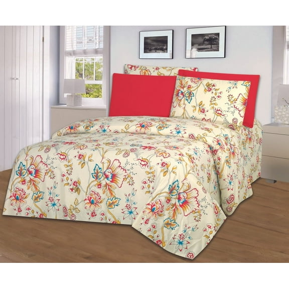 Hotel Club 1800 Super Soft 6-Piece Print Sheet Set (King, Mia)