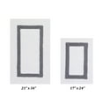 thumbnail image 1 of Better Trends 2 Piece Bathroom Rug Set 100% Cotton Bath Mat Extra Soft Tufted Machine Washable Water Absorbent, Reversible for Bathroom, Laundry Room (17”x24”|21”x34”) Hotel Collection - White/Gray, 1 of 6