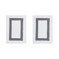 thumbnail image 1 of Better Trends 2 Piece Bathroom Rugs Set 100% Cotton Water Absorbent & Reversible Extra Soft Tufted Bath Rug, Machine Washable for Bathroom Floor Decor, 17" x 24" Hotel Collection - White/Gray, 1 of 6