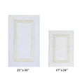thumbnail image 1 of Better Trends 2 Piece Bathroom Rug Set 100% Cotton Bath Mat Extra Soft Tufted Machine Washable Water Absorbent, Reversible for Bathroom, Laundry Room (17”x24”|21”x34”) Hotel Collection - White/Ivory, 1 of 6
