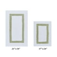 thumbnail image 1 of Better Trends 2 Piece Bathroom Rug Set 100% Cotton Bath Mat Extra Soft Tufted Machine Washable Water Absorbent, Reversible for Bathroom, Laundry Room (17”x24”|21”x34”) Hotel Collection - White/Sage, 1 of 6