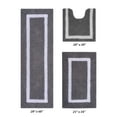 thumbnail image 1 of Better Trends 3 Piece Bathroom Rugs Set 100% Cotton Soft Bath Mat Water Absorbent, Reversible, Machine Washable for Home, Bathroom Decor Toilet Base Contour Mat, Hotel Multi Collection - Gray/White, 1 of 7