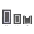 thumbnail image 1 of Better Trends 3 Piece Bathroom Rugs Set 100% Cotton Soft Bath Mat Water Absorbent, Reversible, Machine Washable for Home, Bathroom Decor Toilet Base Contour Mat, Hotel Multi Collection - Gray/White, 1 of 7