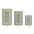 thumbnail image 1 of Better Trends 3 Piece Bathroom Rugs Set 100% Cotton Soft Bath Mat Water Absorbent, Reversible, Machine Washable for Home, Bathroom Decor Toilet Base Contour Mat, Hotel Multi Collection - Sage/White, 1 of 7