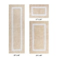 thumbnail image 1 of Better Trends 3 Piece Bathroom Rugs Set 100% Cotton Soft Bath Mat Water Absorbent, Reversible, Machine Washable for Home, Bathroom Decor Toilet Base Contour Mat, Hotel Multi Collection - Sand/White, 1 of 7