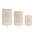 thumbnail image 1 of Better Trends 3 Piece Bathroom Rugs Set 100% Cotton Soft Bath Mat Water Absorbent, Reversible, Machine Washable for Home, Bathroom Decor Toilet Base Contour Mat, Hotel Multi Collection - Sand/White, 1 of 7