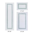 thumbnail image 1 of Better Trends 3 Piece Bath Rug Set 100% Cotton Tufted Bathroom Rug Water Absorbent, Reversible Machine Washable Runner Mat for Bathroom Floor Decor, Bathtub,Laundry Room Hotel Collection - White/Blue, 1 of 7