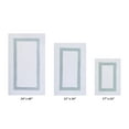 thumbnail image 1 of Better Trends 3 Piece Bathroom Rug Set 100% Cotton Tufted Bath Rug Soft Absorbent, Reversible Machine Washable Bathmat for Bathroom Decor, Laundry Room Hotel Collection - White/Blue, 1 of 7