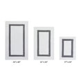thumbnail image 1 of Better Trends 3 Piece Bathroom Rug Set 100% Cotton Tufted Bath Rug Soft Absorbent, Reversible Machine Washable Bathmat for Bathroom Decor, Laundry Room Hotel Collection - White/Gray, 1 of 6