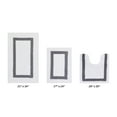 thumbnail image 1 of Better Trends 3 Piece Bathroom Rugs Set 100% Cotton Soft Bath Mat Water Absorbent, Reversible, Machine Washable for Home, Bathroom Decor Toilet Base Contour Mat, Hotel Collection - White/Gray, 1 of 6