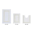 thumbnail image 1 of Better Trends 3 Piece Bathroom Rugs Set 100% Cotton Soft Bath Mat Water Absorbent, Reversible, Machine Washable for Home, Bathroom Decor Toilet Base Contour Mat, Hotel Collection - White/Ivory, 1 of 7
