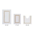 thumbnail image 1 of Better Trends 3 Piece Bathroom Rugs Set 100% Cotton Soft Bath Mat Water Absorbent, Reversible, Machine Washable for Home, Bathroom Decor Toilet Base Contour Mat, Hotel Collection - White/Sand, 1 of 6