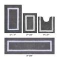 thumbnail image 1 of Better Trends 4 Piece Bathroom Rugs Set 100% Cotton Soft Bath Mat Water Absorbent, Reversible, Machine Washable for Home, Bathroom Decor Toilet Base Contour Mat, Hotel Multi Collection - Gray/White, 1 of 7