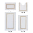 thumbnail image 1 of Better Trends 4 Piece Bath Rugs Set 100% Cotton Bathroom Rug Soft, Water Absorbent, Reversible, Machine Washable for Bathroom Decor Toilet Base Contour And Bath Mat Hotel Collection - White/Sand, 1 of 8