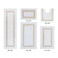 thumbnail image 1 of Better Trends 5 Piece Bathroom Rugs Set 100% Cotton Bath Rug Soft, Water Absorbent, Reversible, Machine Washable for Bathroom Decor Toilet Base Contour, Runner Mat Hotel Collection - White/Sand, 1 of 9
