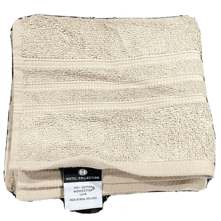 Hotel Collection Bath Towels, Microcotton Luxury 16 x 30 Hand Towel Optic  White