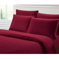 thumbnail image 1 of Hotel Collection 1800 Super Soft & Wrinkle Free Luxurious Stripe 6-Piece Sheet Set (Queen, Burgundy), 1 of 2