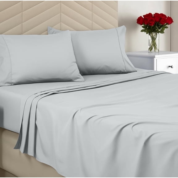 Hotel Collection 4 Piece Sheet Set, Queen Size, Soft Microfiber Bedding