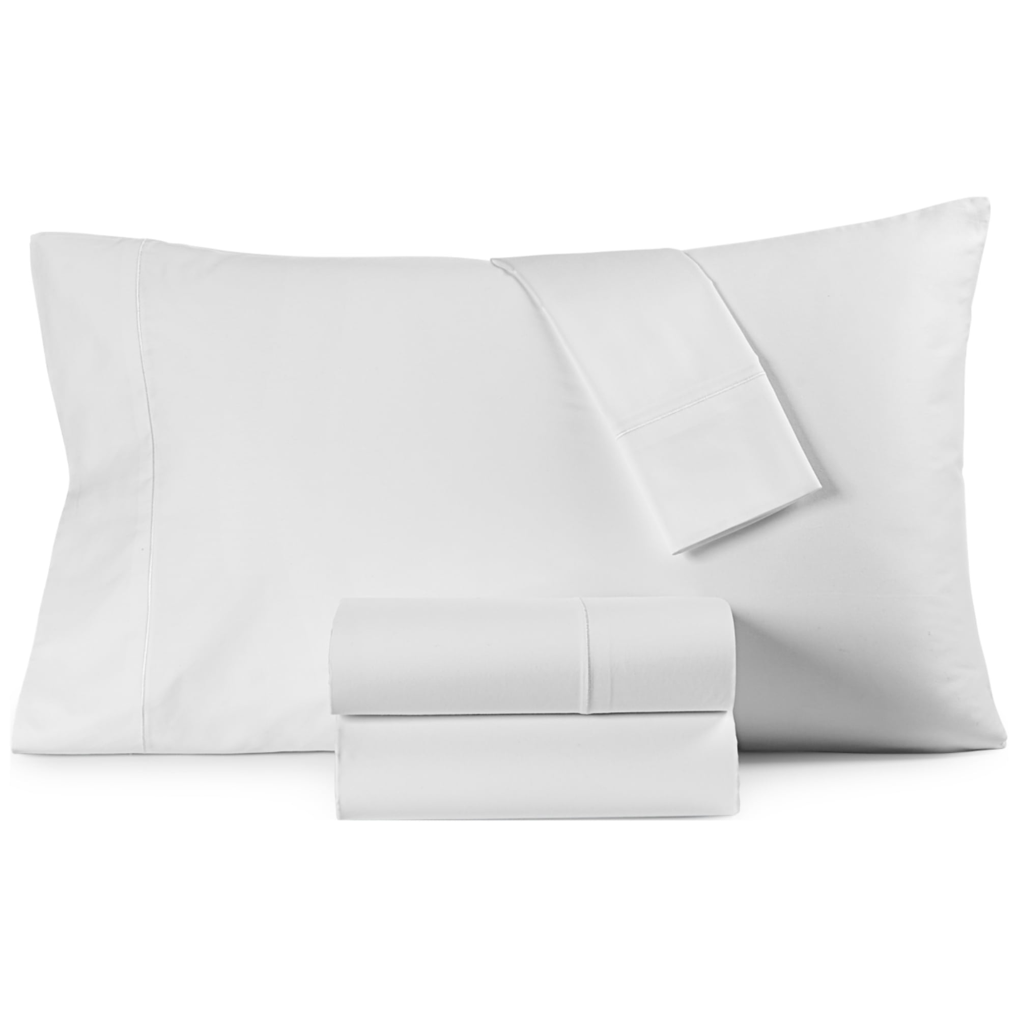 Luxurious White Egyptian Cotton King Sheet Set, 525 Thread Count