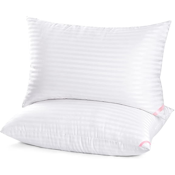 Hotel Collection Bed Pillows for Sleeping 2 Pack King SizePillows for Side and Back Sleepers,Super Soft Down Alternative Microfiber Filled Pillows,20 x 36 Inches