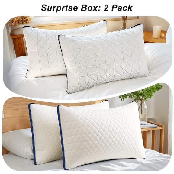 Hotel Collection Bed Pillows For Sleeping 2 Pack Soft And Supportive Bed Pillows, Anti-Flat Durable Hotel Collection Pillows, Cozy Machine Washable For Side, Back, And Stomach Sleepers
