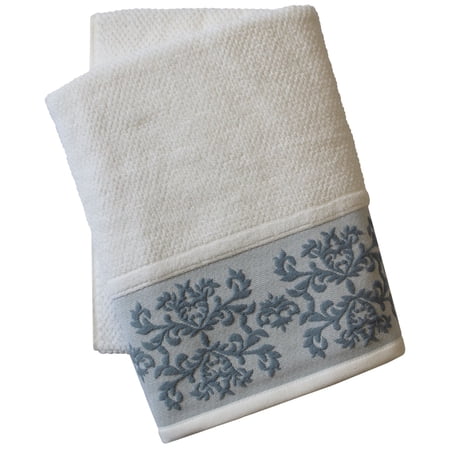 Hotel Collection Classic Scrolling Leaves 30? x 56? Bath Towel, Navy