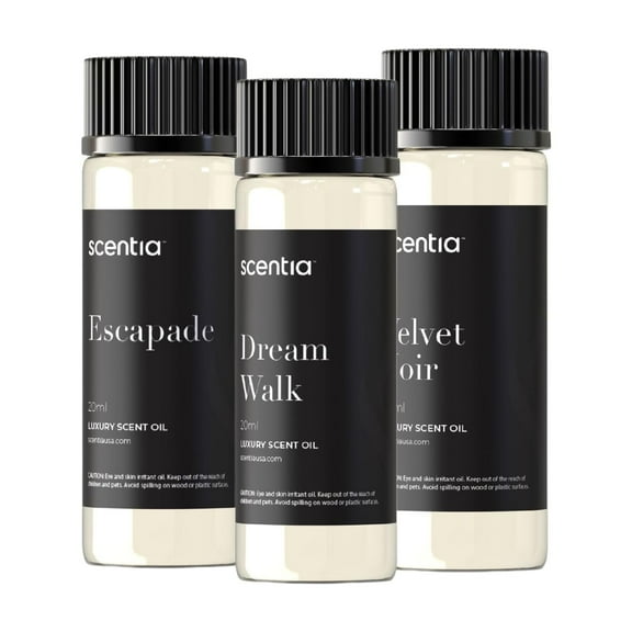 Scentia 5-Star Inspired Fragrance Fragrance Oil Gift Set with 3x20ml, Velvet Noir & Escapade & Dream Walk, 3 Count, 1 Pack