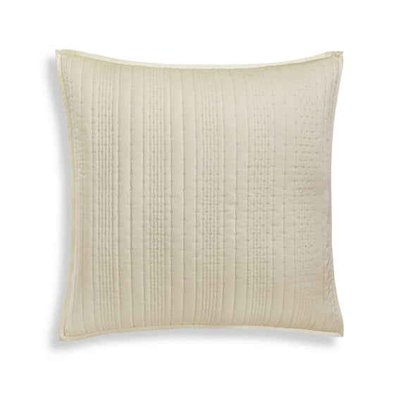 Hotel Collection Ginkgo Quilted Pillow Sham, Champagne, 26X26