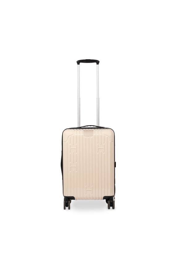 Hardside Expandable Carry On Luggage 20 Inch Luggage with Spinner Wheels Portable USB Charger Built In Digital Weight Scale and GPS Tracker TSA Approved Lock Champagne