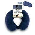 thumbnail image 1 of Kathy Ireland Travel Neck Pillow, 2 Piece set with Eye Mask Navy, 1 of 6