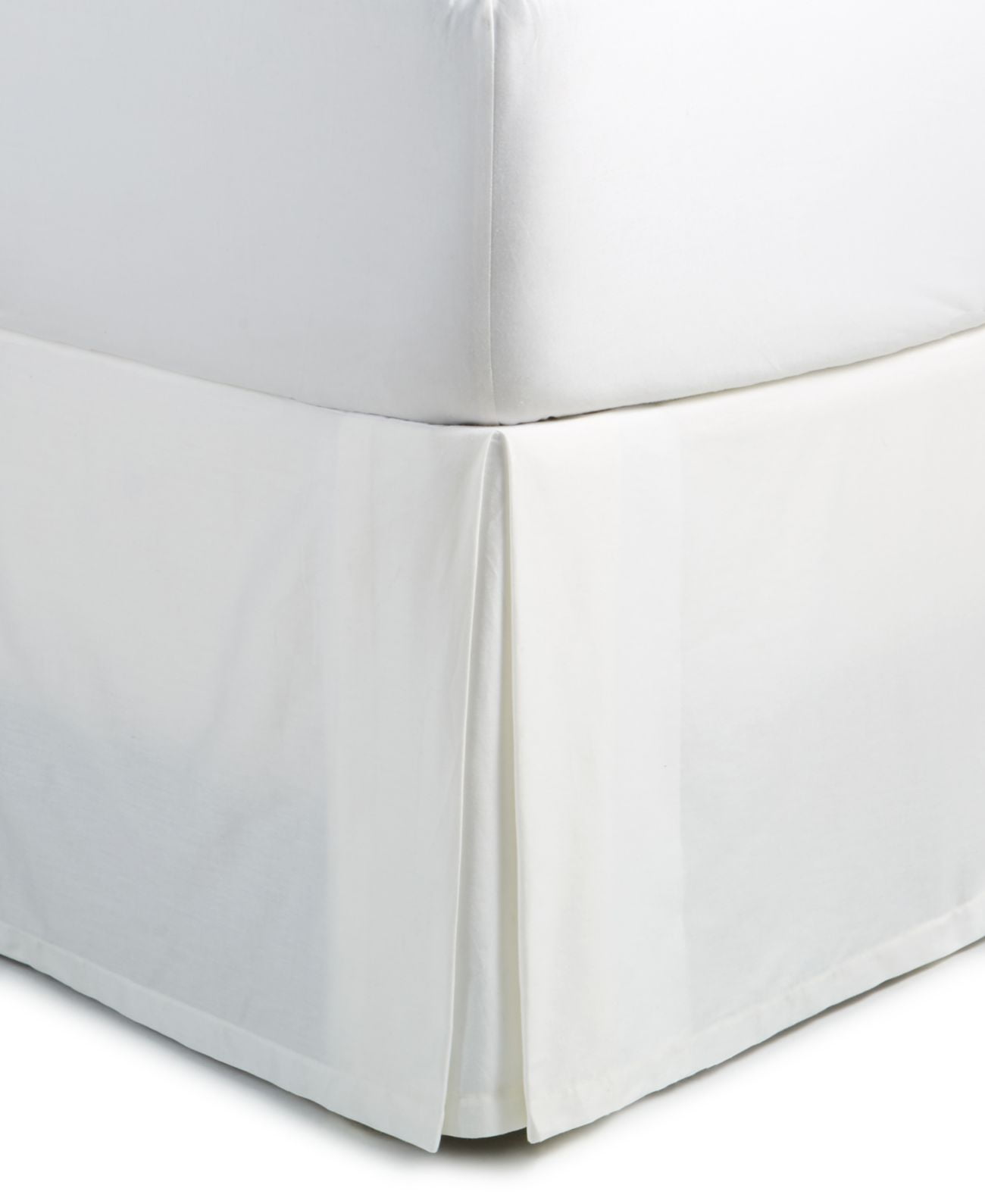 Hotel Collection Plume King Bedskirt 16″, White