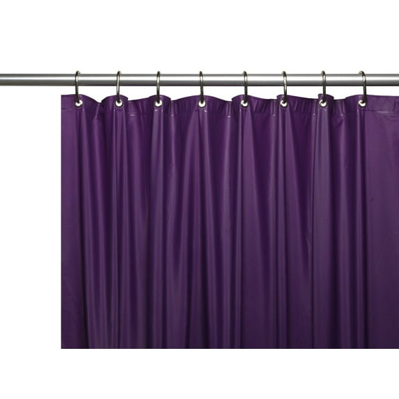 Hotel Collection Premium Heavy Duty Vinyl Shower Curtain Liner with Metal Grommets - Purple