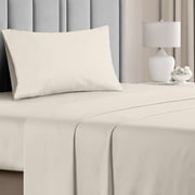 Hotel Collection Rayon Bed Sheet Set - 3 Piece, Twin, Cream
