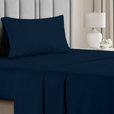 Hotel Collection Rayon Bed Sheet Set - 3 Piece, Twin, Navy