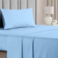 thumbnail image 1 of Hotel Collection Rayon Bed Sheet Set - 3 Piece, Twin, Sky Blue, 1 of 5