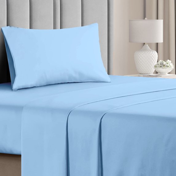 Hotel Collection Rayon Bed Sheet Set - 3 Piece, Twin, Sky Blue