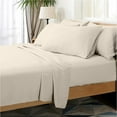 thumbnail image 1 of Hotel Collection Rayon derived from Bamboo Bed Sheet Set - 6 Piece, Full, Cream, 1 of 6