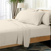 Hotel Collection Rayon derived from Bamboo Bed Sheet Set - 6 Piece, Full, Cream