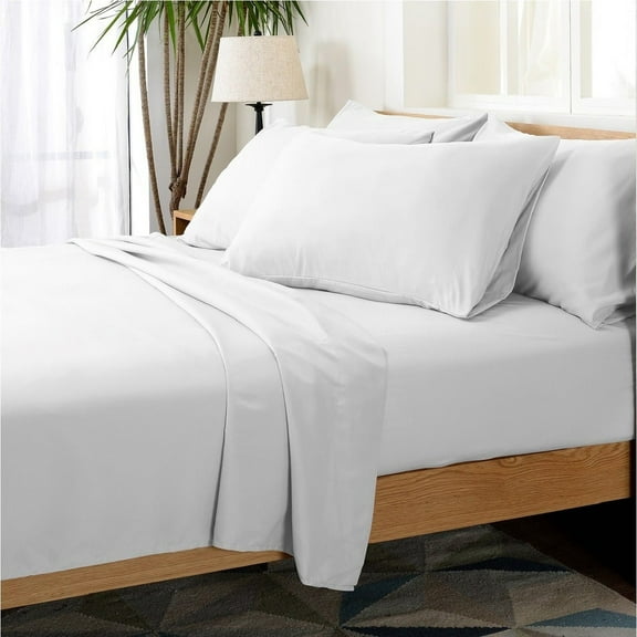 Hotel Collection Rayon derived from Bamboo Bed Sheet Set - 6 Piece, Full, White