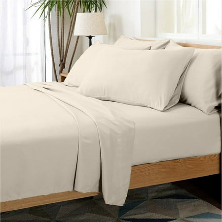 Hotel Collection Rayon derived from Bamboo Bed Sheet Set - 6 Piece, Queen, Cream