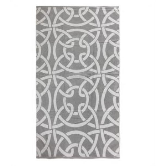 Hotel Collection Resort Ribbon Cotton 40" X 70" Beach Towel-Grey Slate
