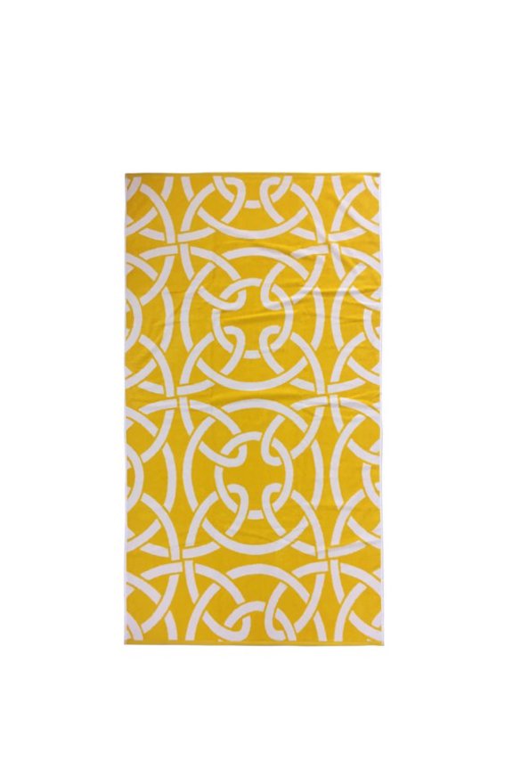 Resort Ribbon Cotton 40" X 70" Beach Towel-Sunshine