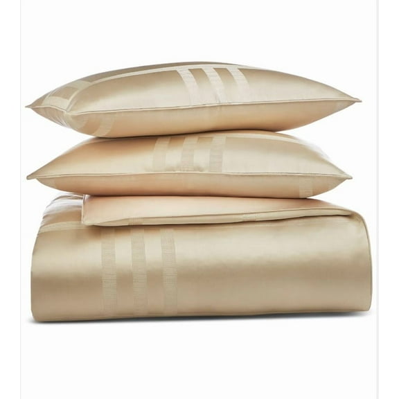 Hotel Collection Structure 3-Pc. Duvet Cover Set, Full/Queen-Gold