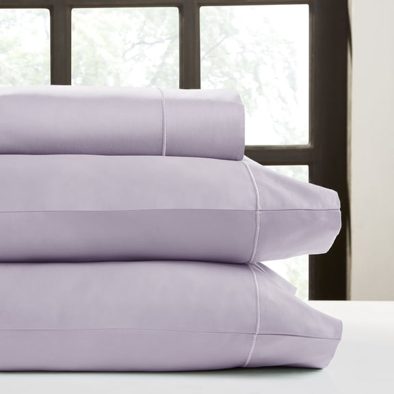 Hotel Concepts 500 Thread Count Sateen Sheet - 4 Piece Set - Queen, Ivory